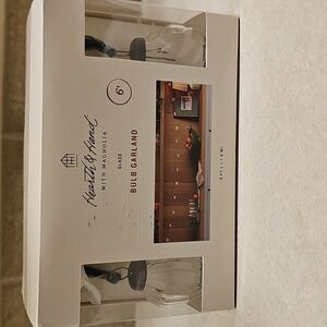 New Hearth & Hand With Magnolia 6' Clear Glass Bulb Garland